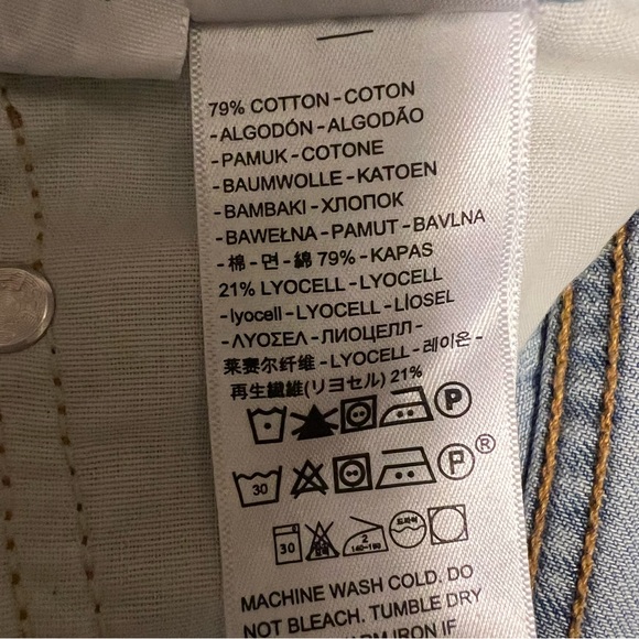 NWT Levi’s 501 Light Wash Ribcage Cropped Ankle Jeans - Picture 10 of 12